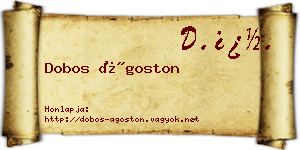 Dobos Ágoston névjegykártya