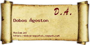 Dobos Ágoston névjegykártya